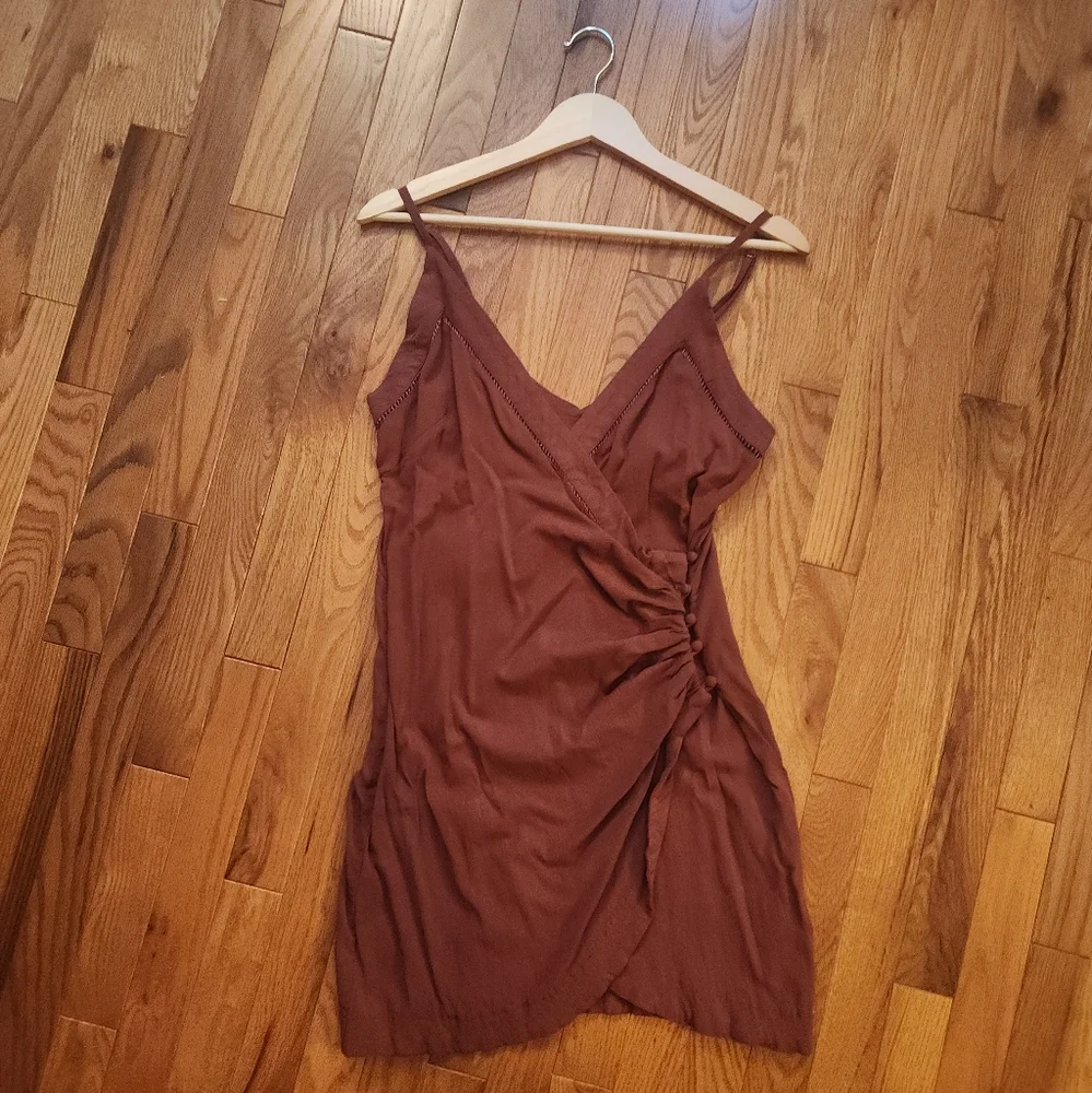 Free People Dylan Wrap Dress in Desert - Picture 6 of 6